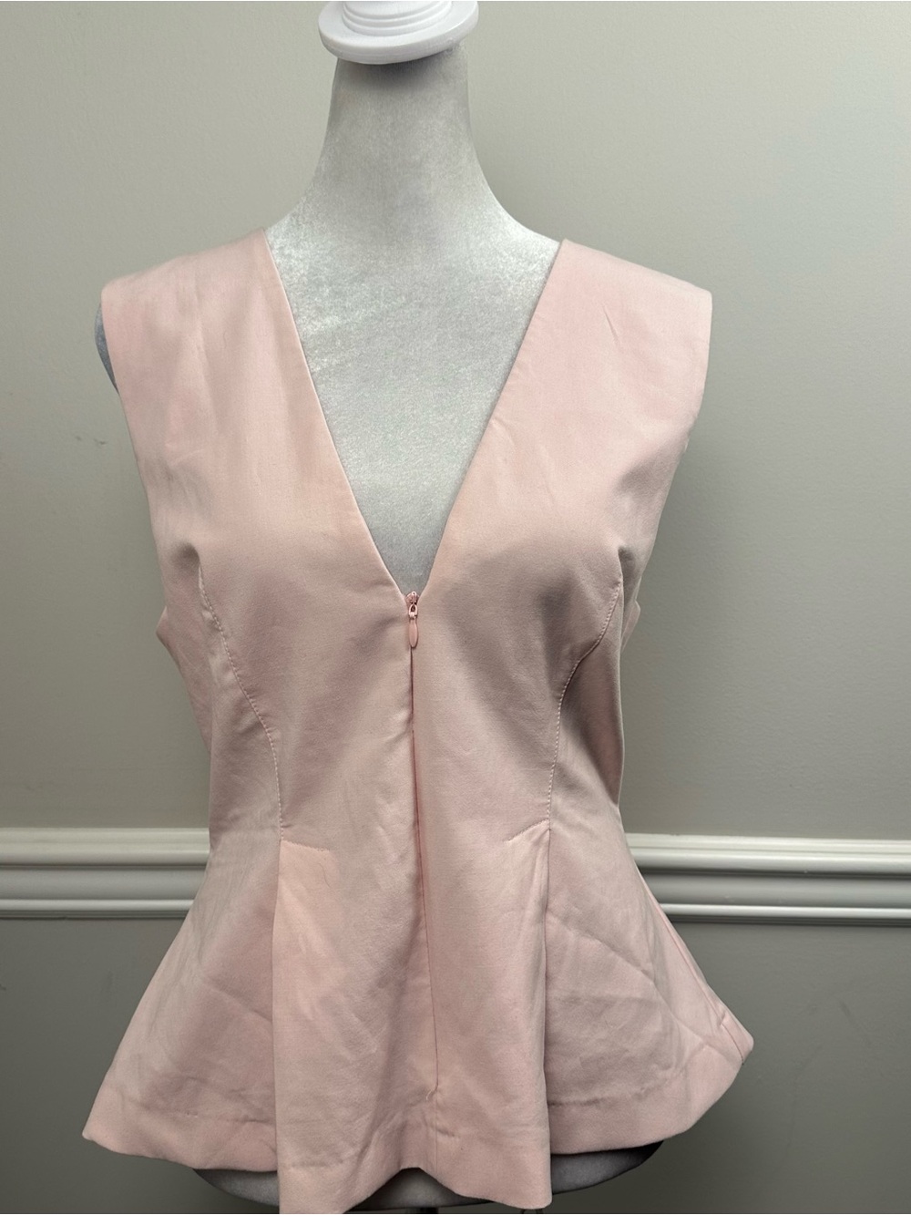 Zara Pink Sleeveless Peplum Top M